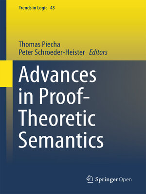 cover image of Advances in Proof-Theoretic Semantics